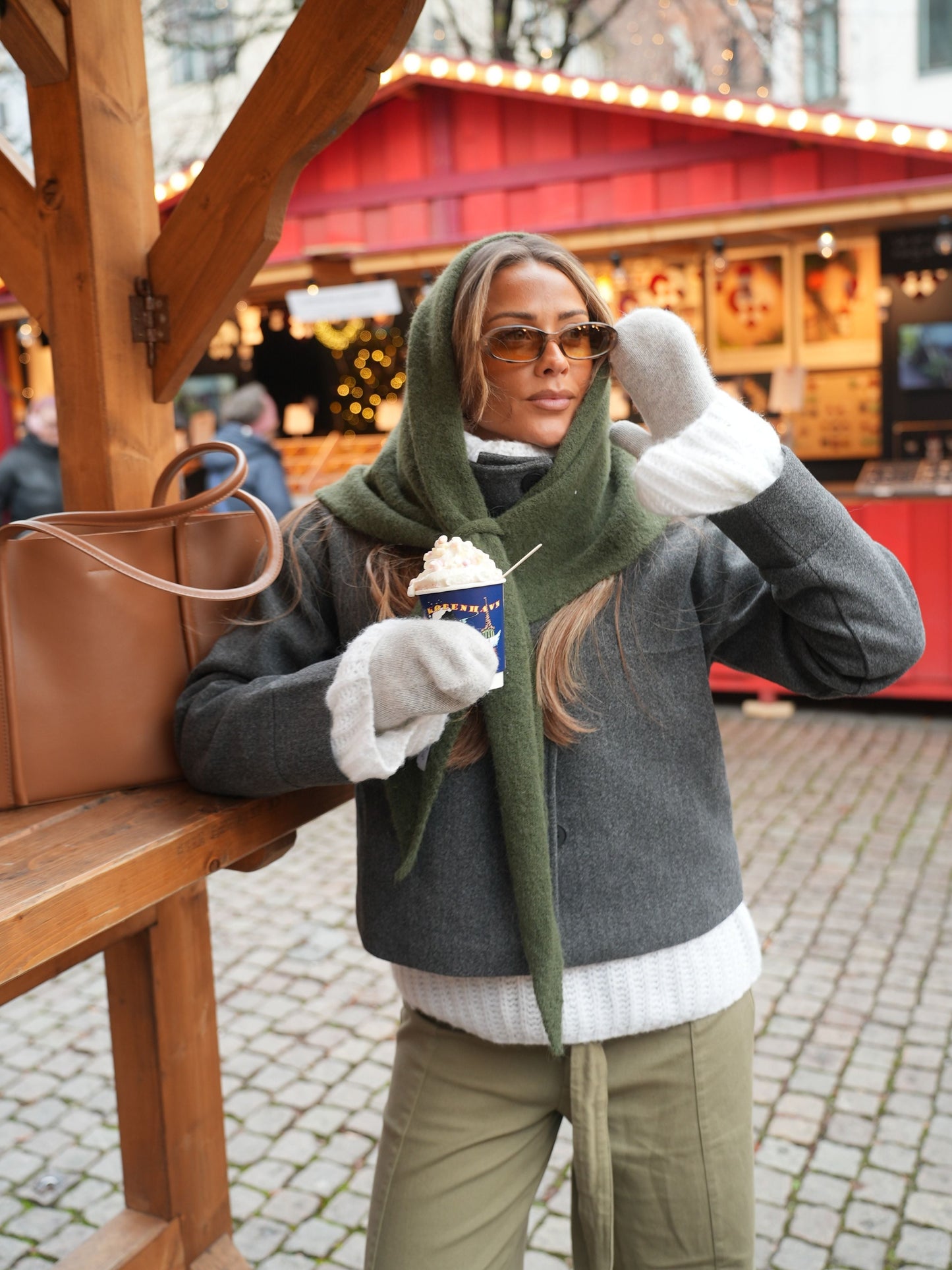 Clea High Neck Jacket - Dark gray