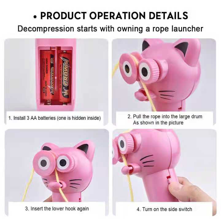 ロープランチャー ストレス解消玩具 大人と子供用 - T0101