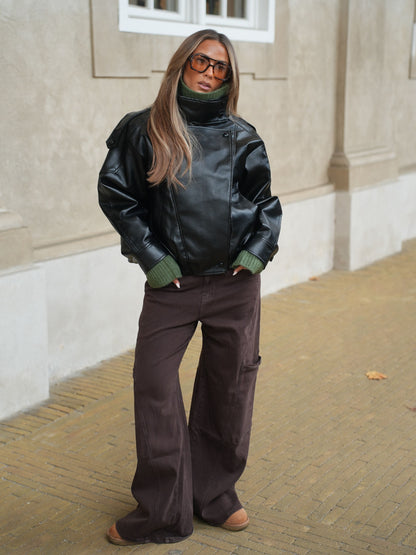 Althea Pocket Jeans - Brown