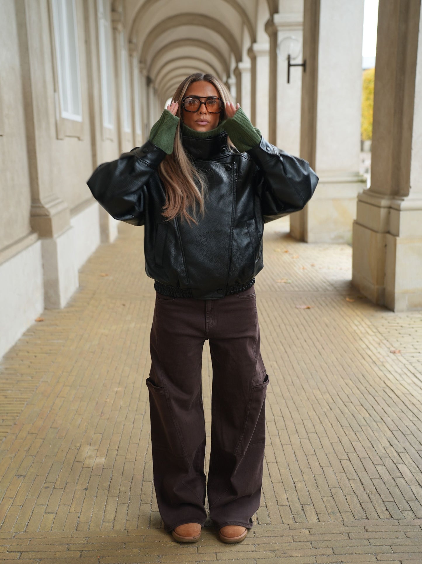 Althea Pocket Jeans - Brown