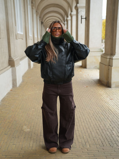 Althea Pocket Jeans - Brown